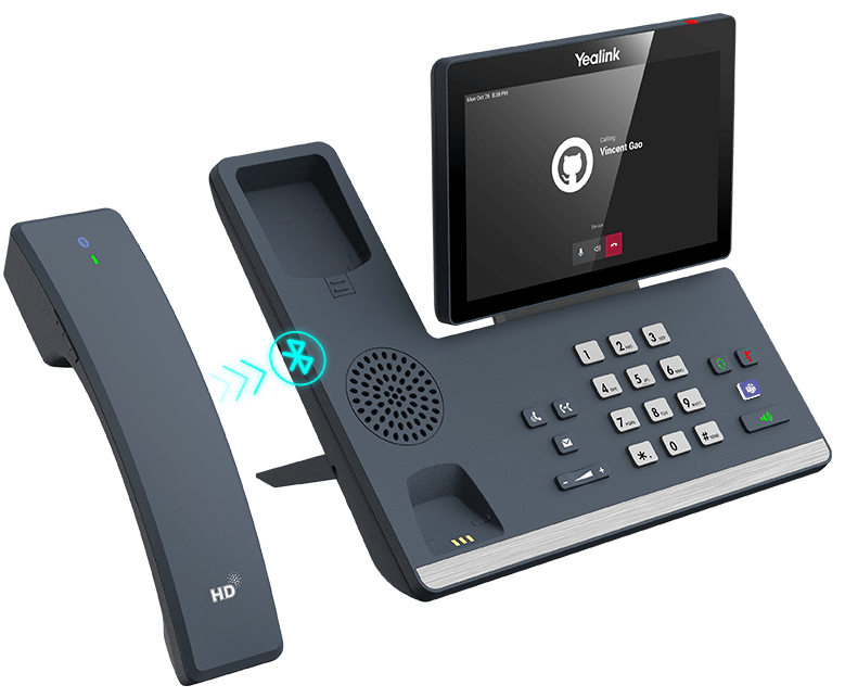 Yealink MP58-WH Téléphone IP pour Microsoft Teams (Combiné sans Fil)